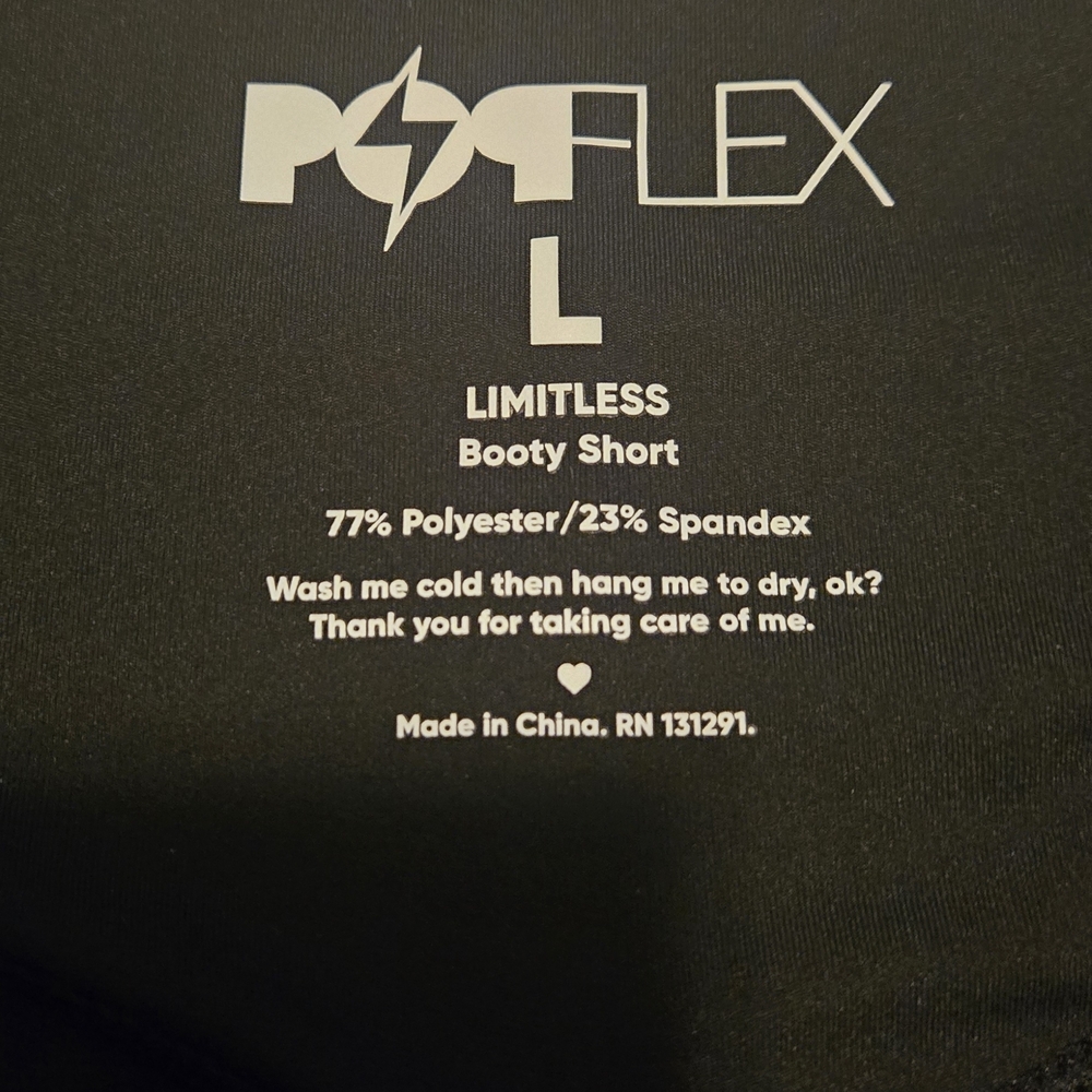 POPFLEX Black High-Rise Bike Shorts with Side Pocket - Picture 2 of 8